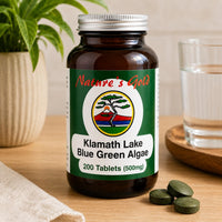 NATURE'S GOLD Nature’s Gold Klamath Lake Blue Green Algae 200 Tablets 500mg – Vegan. No Fillers. Tested for Purity