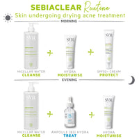 SVR SEBIACLEAR Hydra - Soothing 48hr Hydrating Face Cream for Acne-Prone, Oily, Combination Skin, Post-Acne Treatment Repairing Non-Comedogenic Moistiriser, 40ml