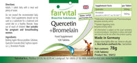 Quercetin Plus Bromelain - 120 Tablets - Vegan - Synergistic Combination - Safe Dosage
