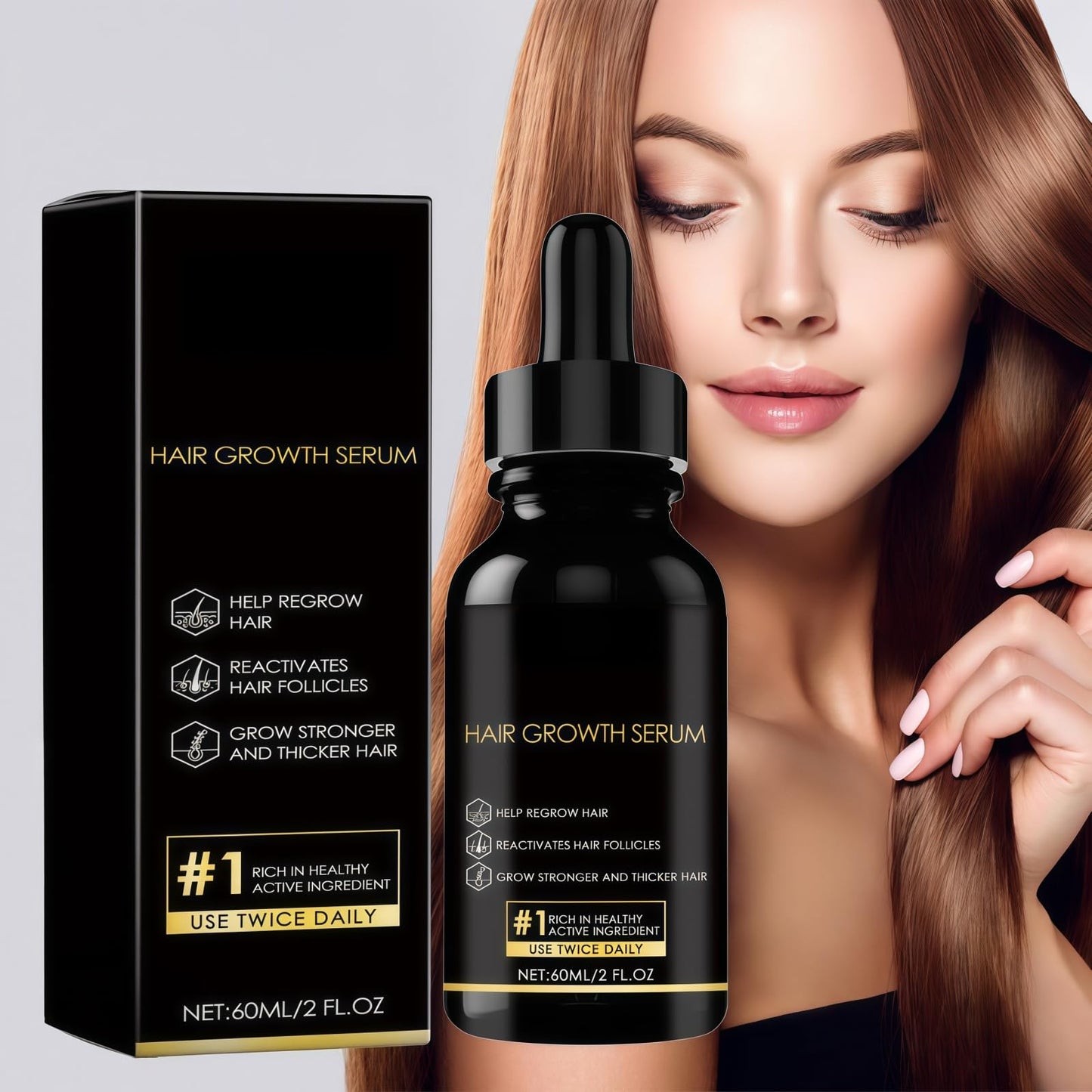 Fankayi Men and Women Hair Growth Serum,Hair Serum for Hair Growth,Hair Loss Treatment for Men and Women,Reduces Hair Loss,Hair Ser/um for Ha/ir Gr/owth,Ha/ir Gr/owth Products