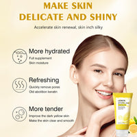CTUBLIAUNX Facial Exfoliator, Vitamin C Exfoliating Gel, Lemon Peeling Gel Removes Dead Skin, Moisturizing Facial Scrubs Anti Pigmentation for All Body Parts