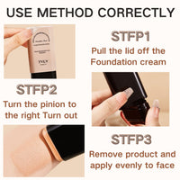 SHEBEEDO Flawless Eraser Foundation Stick Korean Double Head with Brush, Hydrating Lightweight Full Coverage, Waterproof Multi-Use Makeup Stick for Contour, Concealer & Blemishes (Natural)
