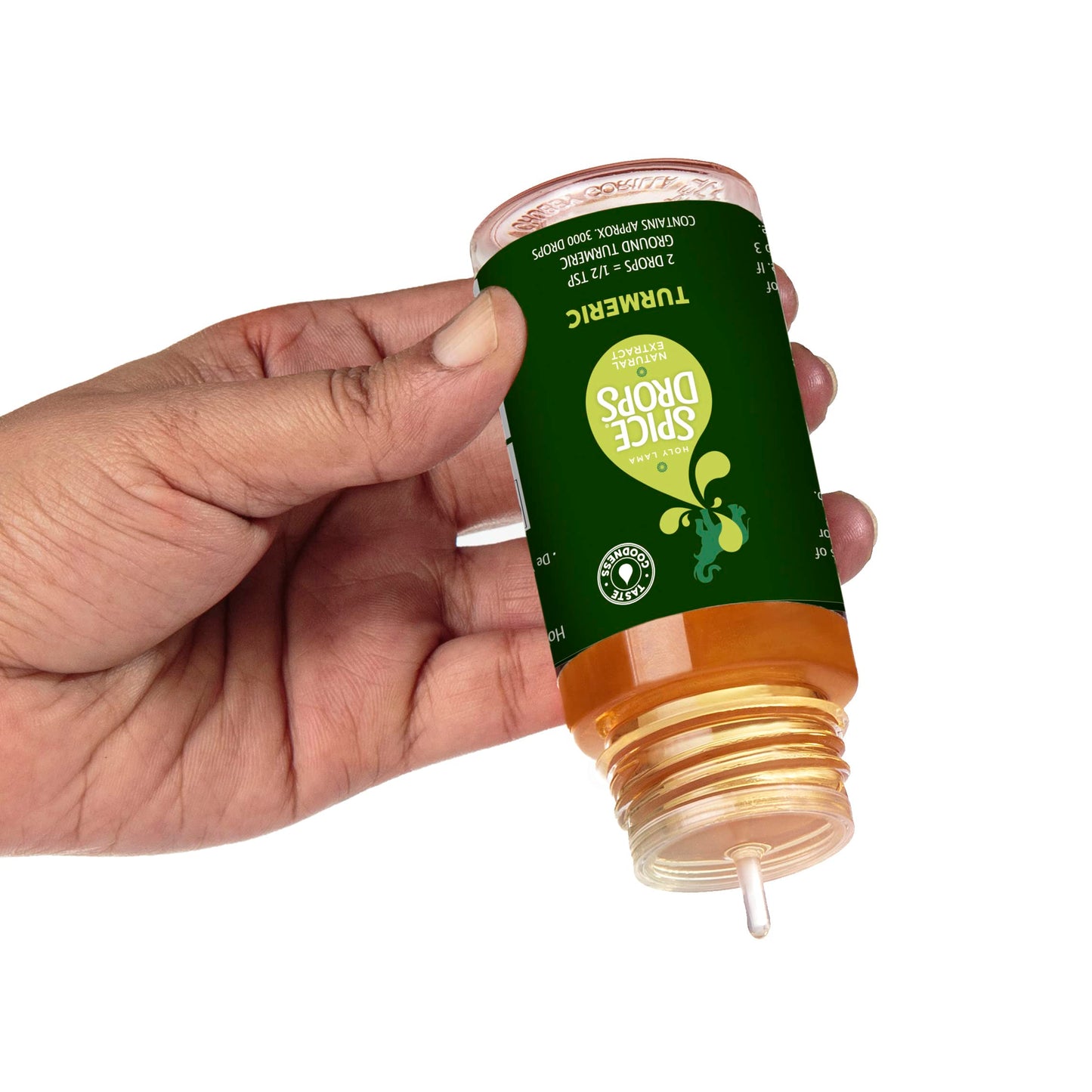 Holy Lama Spice Drops Turmeric Extract - Natural Cooking Ingredient. Savoury, Asian, Thai, Chutneys or Healthy Recipes 1 x 100ml Bottle