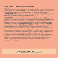 Sukin Brightening Glow Night Moisturiser For Women 1.69 oz Moisturizer
