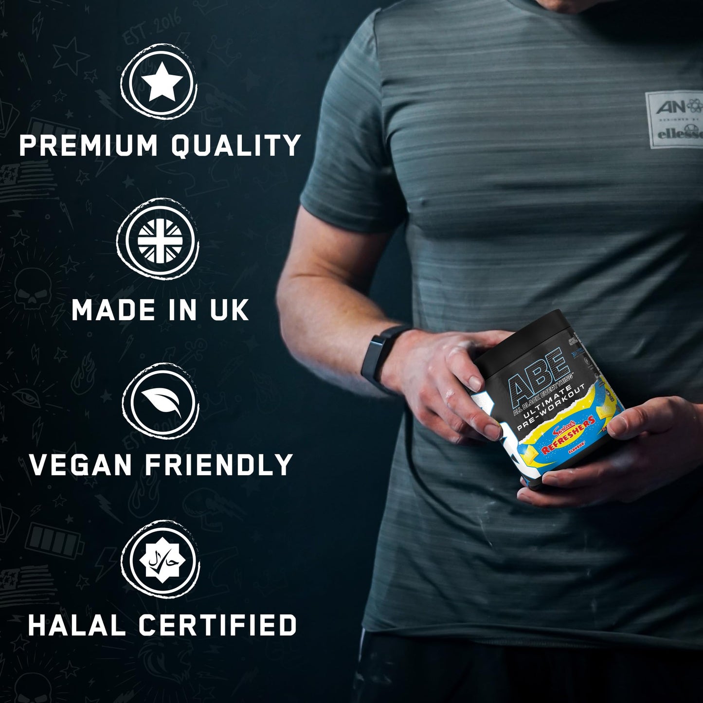 Applied Nutrition Bundle ABE Pre Workout 375g + 700ml Protein Shaker | All Black Everything Pre Workout Powder, Energy & Physical Performance with Creatine, Beta Alanine (Strawberry & Mojito)