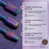 Depvko 30Pcs Nail Drill Bits Set Ceramic Diamond Bits for Safety Removal(3 Cases)