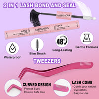 LYMYBETY Fluffy Individual Eyelashes Kit 270Pcs D Curl Cluster Lashes 10-18mm DIY Lash Extension kit Russian Individual Eyelashes with Lash Bond and Seal,Tweezers for Beginners(60+80+100 KIT, 10-18mm)