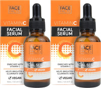 Swiss+ 2 Pack Face Facts Vitamin C Facial Serum | Brightening & Hydrating | 30ml | Glow-Boosting, Lightweight, Fast-Absorbing | Radiant & Moisturized Skin | Daily Skincare for All Skin Types