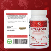 The Good Vitamin Company Ultrapome: 30 Vegetarian Capsules, Pomegranates + Live Cultures/Microbiome, Ellagitannins, Urolithin A Supplement, Cellular Health Complex for Mitochondrial Health, Mitophagy, Energy Support