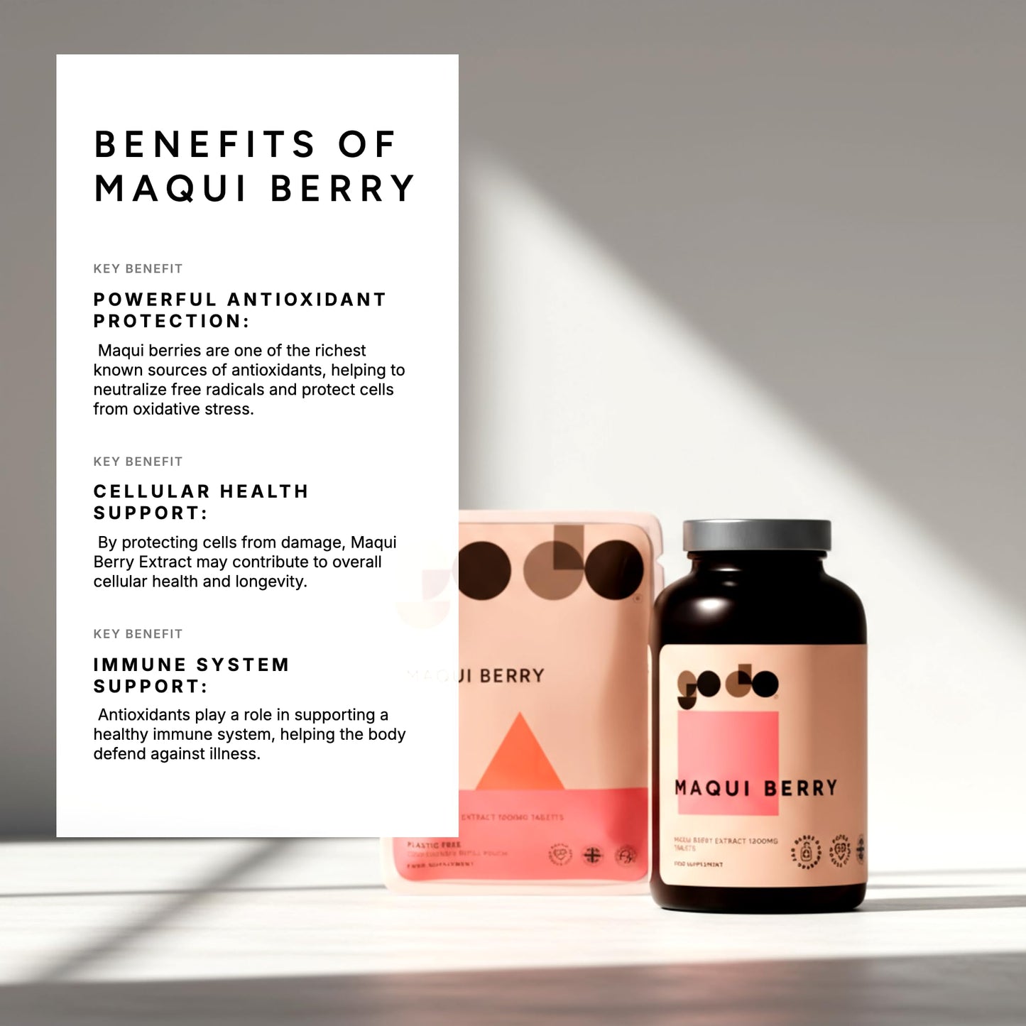 Fitness Health Maqui Berry Tablets 1000mg 360 Tablets | Suitable for Vegan | Health & Wellbeing | Pure Maqui Berry Extract