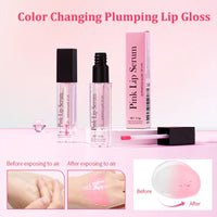 TBeautfave Lip Plumper - Natural Lip Plumper And Lip Care Serum, Pink Lip Gloss, Tinted Lip Balm, Moisturizing Repair Lip Gloss, Hydrating & Reduce Fine Lines, Nourishing Repair Lip Oil