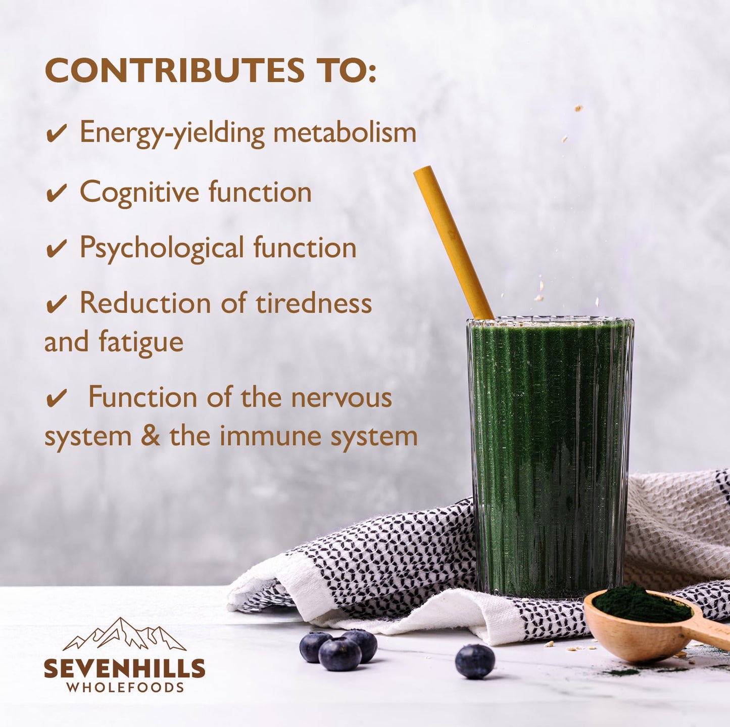 Sevenhills Wholefoods Organic Spirulina Powder 500g | Certified Organic | Nutrient-Dense | 100% Pure & Natural