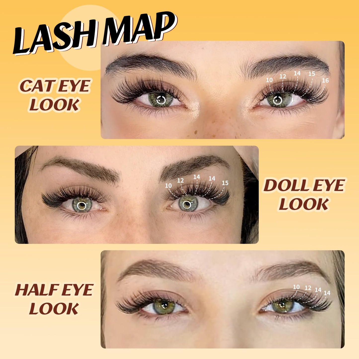 QUEWEL Individual Eyelashes 30D+40D+50D Clusters Lashes 280Pcs Lash Clusters Russian D Curl Individual Lashes(DJ-30D+40D+50D)