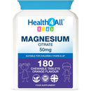 Health4All Kids Magnesium 180 Chewable Tablets for Children 4+, Sleep & Stress Support