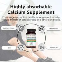 PURE NUTRITION NATURAL TREASURES Pure Nutrition Ultra Calcium 1000mg with VIT D3 + K2 | 90 Tab | Highly absorbable Calcium Supplement with Calcium Citrate Malate, VIT D3, K2 (90 Count (Pack of 3))
