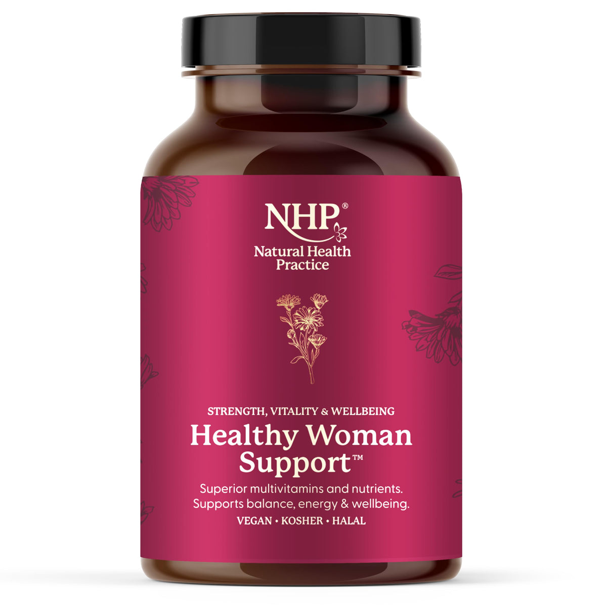 NHP The Natural Health Practice NHP Advanced Healthy Woman Support – Complete Multivitamin & Mineral Formula for Women’s Health, Energy, Vitality & Immunity – 30+ Active Nutrients for Wellness & Hormonal Balance – 60 Vegan Capsules