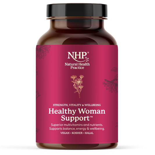 NHP The Natural Health Practice NHP Advanced Healthy Woman Support – Complete Multivitamin & Mineral Formula for Women’s Health, Energy, Vitality & Immunity – 30+ Active Nutrients for Wellness & Hormonal Balance – 60 Vegan Capsules