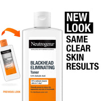 Neutrogena Blackhead Eliminating 0.5% Salicylic Acid Cleansing Toner (1x 200ml), Deep-Cleansing Facial Toner to Eliminate Blackheads and Refine Skin