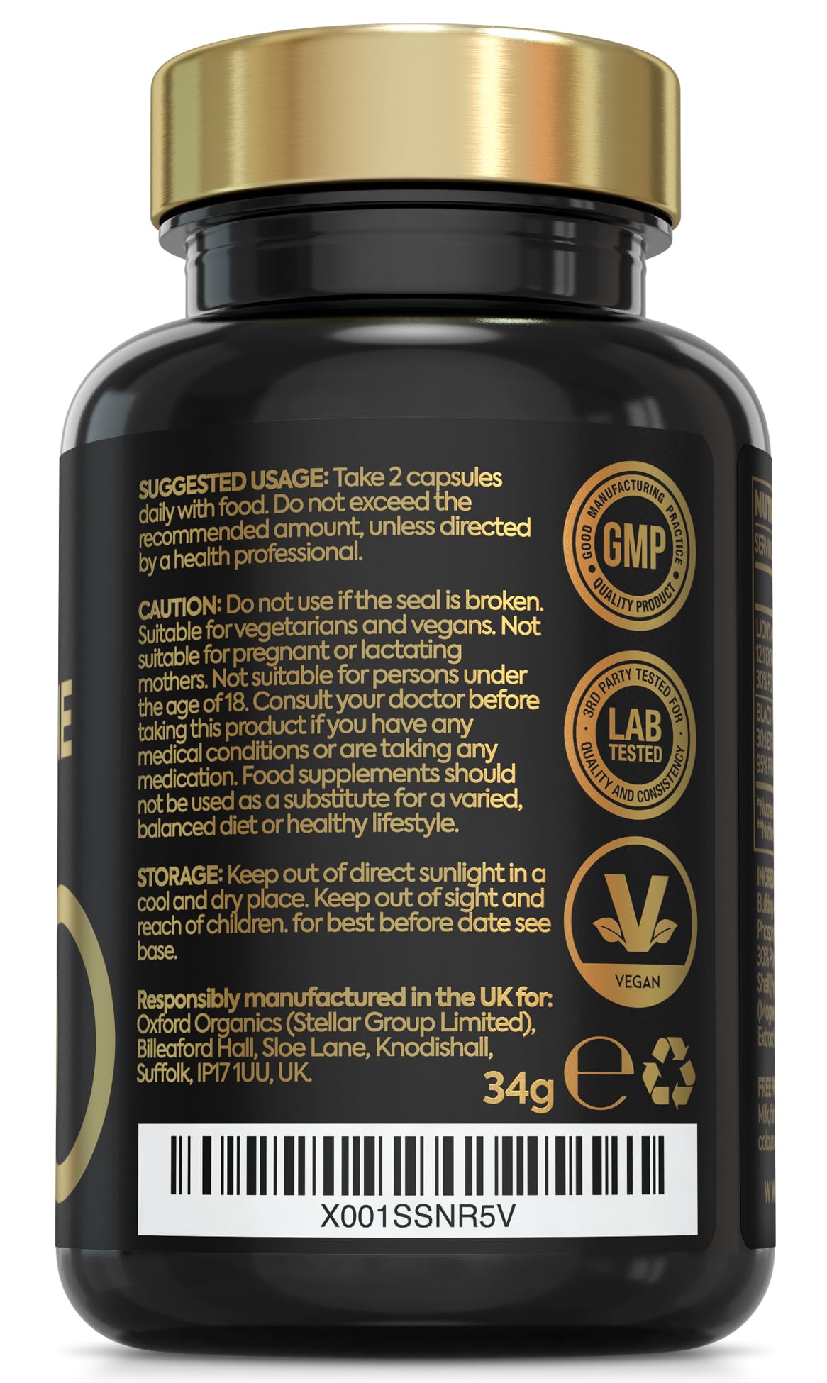 Advanced Lions Mane Mushroom 2400mg - 60 High Strength Vegan Capsules - Lions Mane Supplement with Black Pepper - Lion's Mane Mushroom Supplement (not Lions Mane Powder or Tablets) Made in The UK