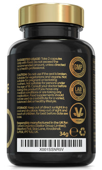 Advanced Lions Mane Mushroom 2400mg - 60 High Strength Vegan Capsules - Lions Mane Supplement with Black Pepper - Lion's Mane Mushroom Supplement (not Lions Mane Powder or Tablets) Made in The UK