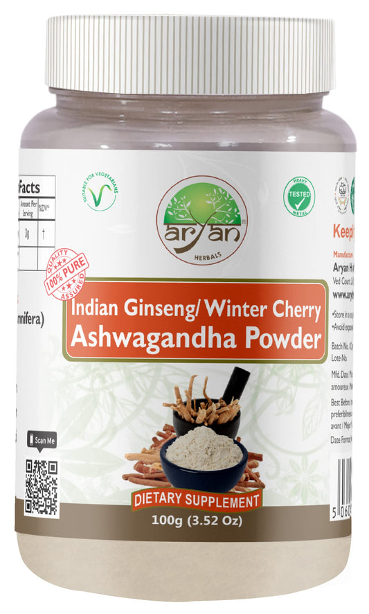 ARYAN HERBALS Ashwagandha (Winter Cherry) Powder 100gm