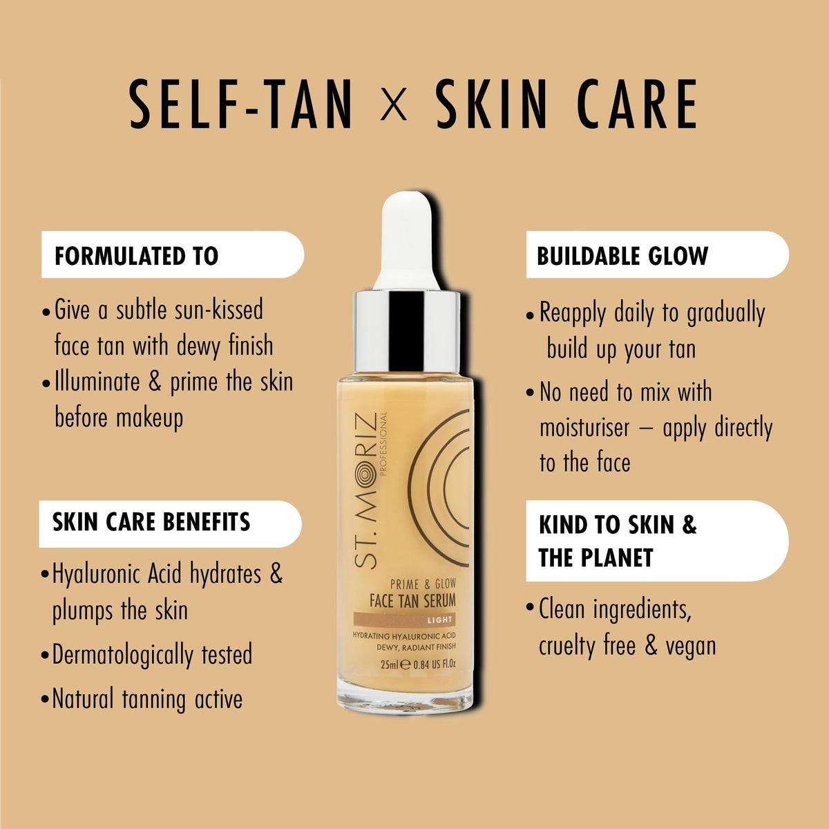 ST. MORIZ St. Moriz Professional Light Prime & Glow Face Tan Serum 25ml