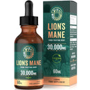 Lions Mane Supplement Liquid Drops 30,000mg | High Strength Lions Mane | from Fruiting Body | 60ml Bottle - Vegan | Wiseshrooms