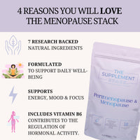 The Supplement Stack – Perimenopause & Menopause – Ashwagandha KSM-66®, Maca, Fennel, Chaste Tree Berry, Red Clover, Rhodiola, Vitamin B6 for Hormone Regulation | 120 Capsules – UK Company