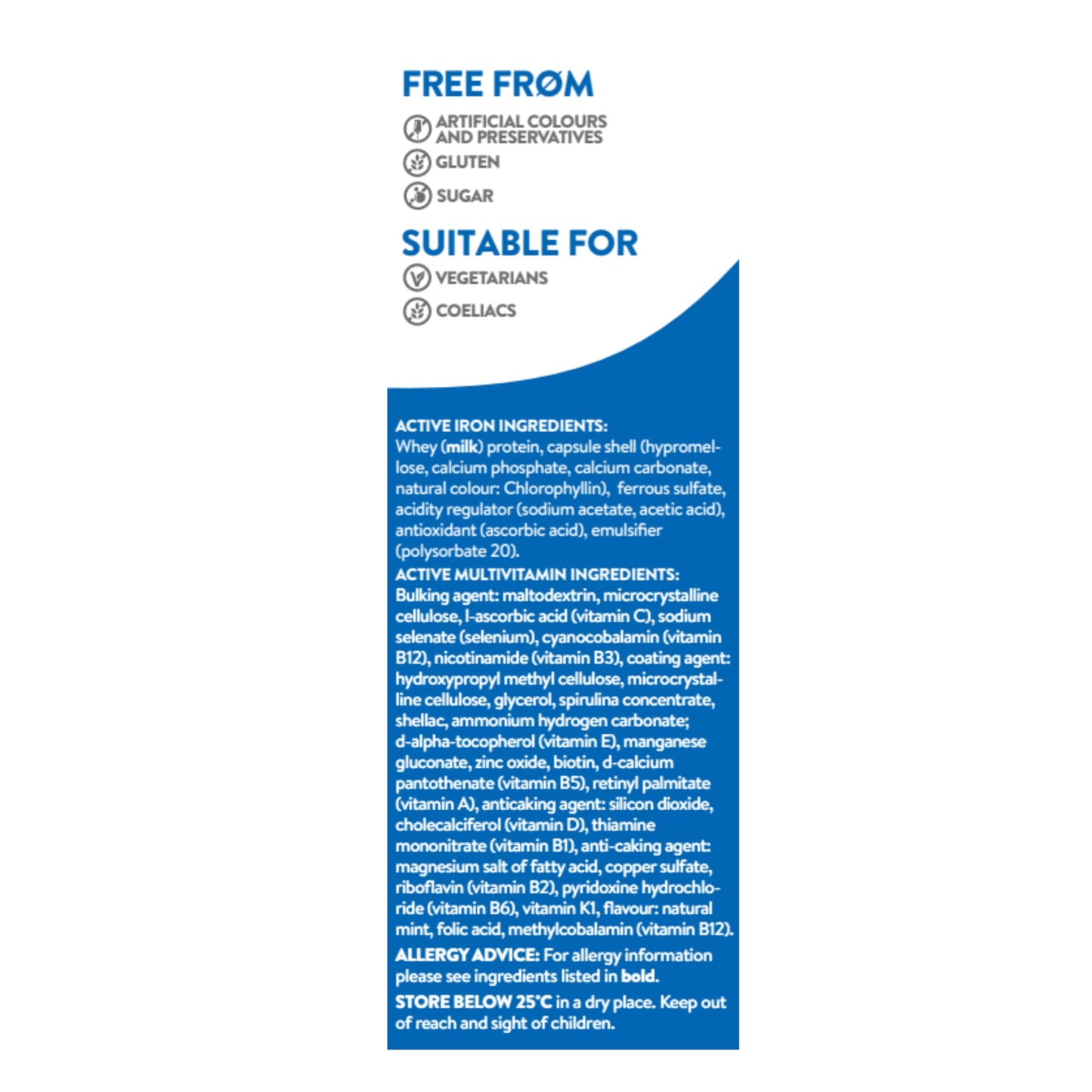 Active Iron Men | 30 Iron Capsules & 30 Multivitamin Tablets | Iron Supplement with Zinc, Vitamin C, D and High Dose B Vitamins | 1-Month Supply