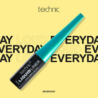 Technic Waterproof Liquid Liner - High Coverage, Water Resistant & Long Lasting Liquid Eyeliner - Quick Drying Formula & Precise Brush For Expert Application