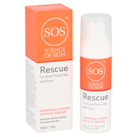 SOS Science of Skin Science of Skin Rescue- Moisturising Cream for Facial Use. Targeting Facial Scarring, Troubled Skin and Other Concerns