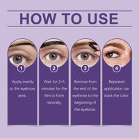 SHEBEEDO Peel Off Eyebrow Tint Gel, Brown Tattoo Brow Peel Off Eyebrow Dye,Semi-Permanent Colour,Anti SmudgeWaterproof Tattoo Brow Tint, Brow Gel Lasts Up to 3 Days