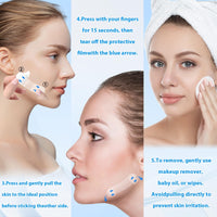 Gonggi 148Pcs Face Lift Tape Invisible with 8 String, V Edge Patches Face lift for Wrinkles, Instant Neck Lifting Tape and Bands for Double Chin Saggy, Tightening Skin Make Up Tools (70 rope + 70 cordless)