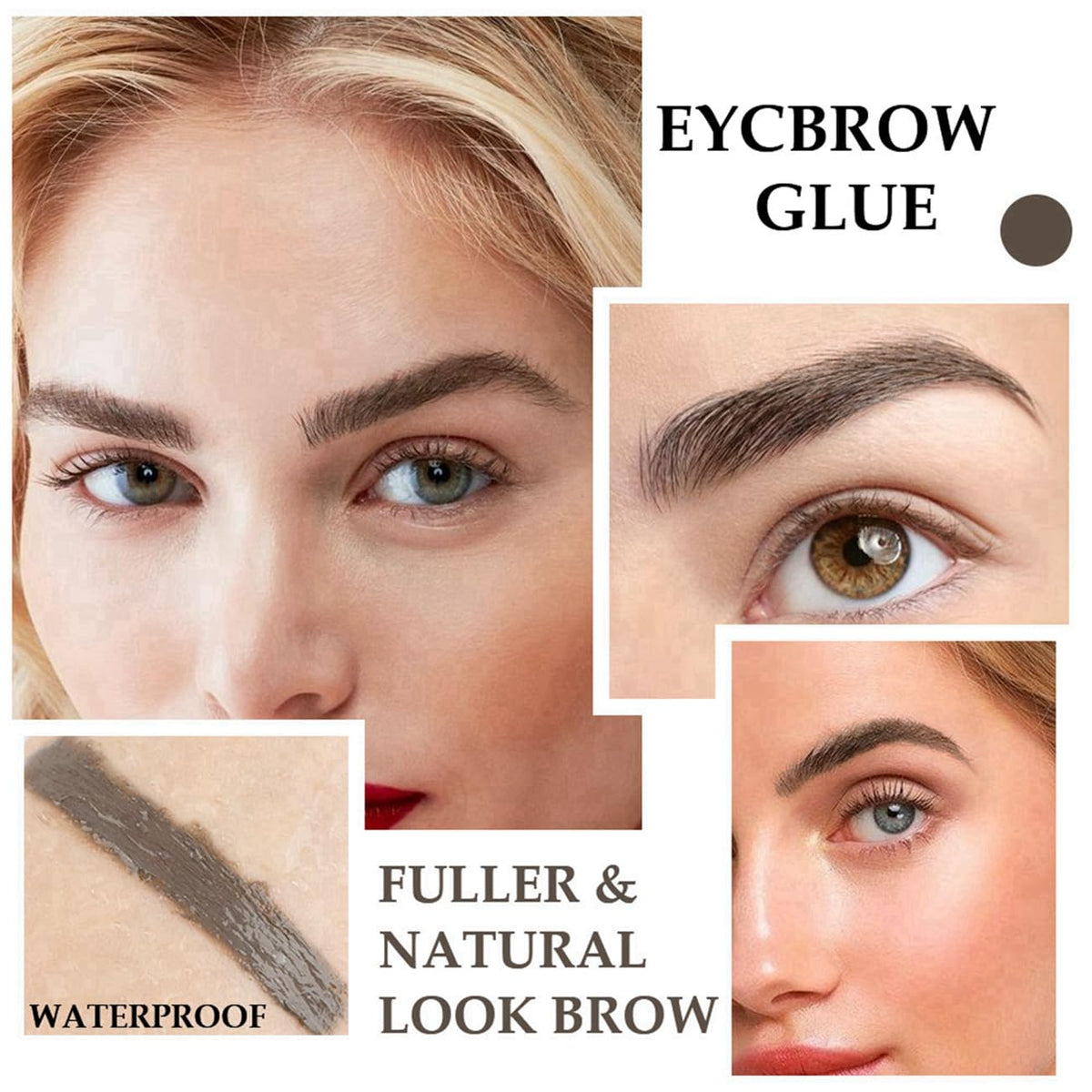 YKKYK Eyebrow Gel Waterproof Formula Creamy Gel Brow Gel, Volumizing, Buildable, Long-Wear Formula for Brow Colour and Structure Non-Sticky, Smudge-Proof and Non-Flaking Instant Brow Styler (#Cool Blonde)