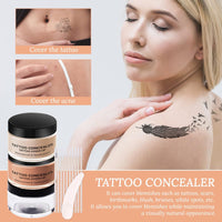 NLFOX Tattoo Cover Up Makeup - Concealer Full Coverage - Waterproof Full Coverage Concealer For Body - Natural Body MakeupFor Tattoos Scars Veins - Long Lasting body concealer Set For For Men And Women