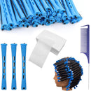 SKJAXF 40 Pcs Perm Rods, 0.35 Inch Perm Rollers with 40 Pcs Perm Papers 1 Rat Tail Comb, Home Perm Kit for Women for Natural Hair Long Short Hair Styling Tool Hair Curlers
