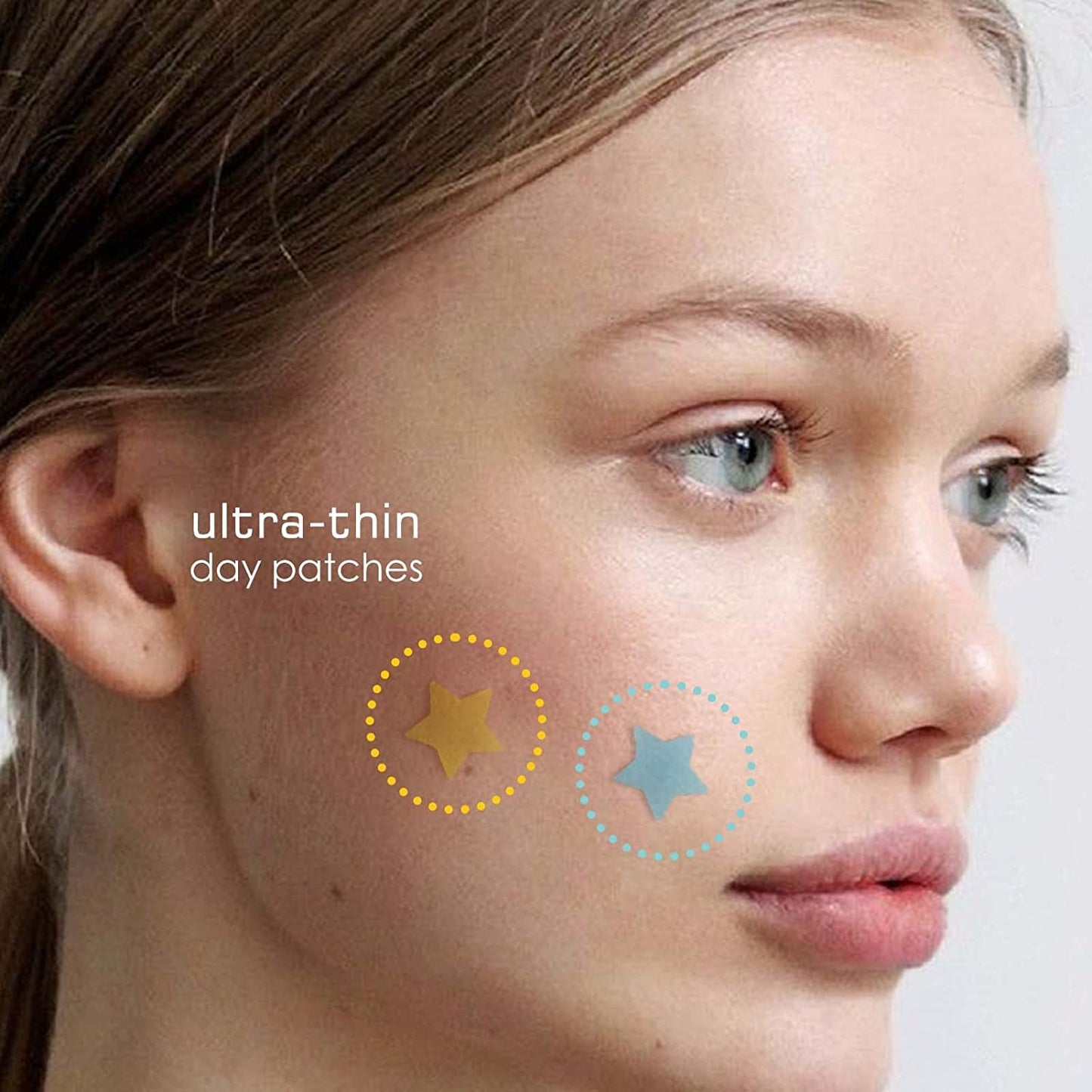 BAGLAK Star Shape Pimple Patch -300 Patches - Yellow & Blue, Hydrocolloid Patches - Pimple Stickers - Blemishes Patch - Facial Care