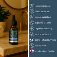 The Ilex Wood - Frankincense and Bergamot Facial Serum - 100% Natural handmade, Vegan, Moisturising for both Men & Women, Cruelty Free, Anti Ageing, Wrinkle and Line Reducing Ingredients. 20ml