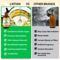 herlosfeel Pure Vitamin E Oil for Skin, 100% Natural Organic Vitamin E Oil for Face & Hair, Hair Skin and Nails Vitamins for Wrinkles, Dryness,Scars & Stretch Marks, Anti-Aging, Improve Elasticity & Even Tone