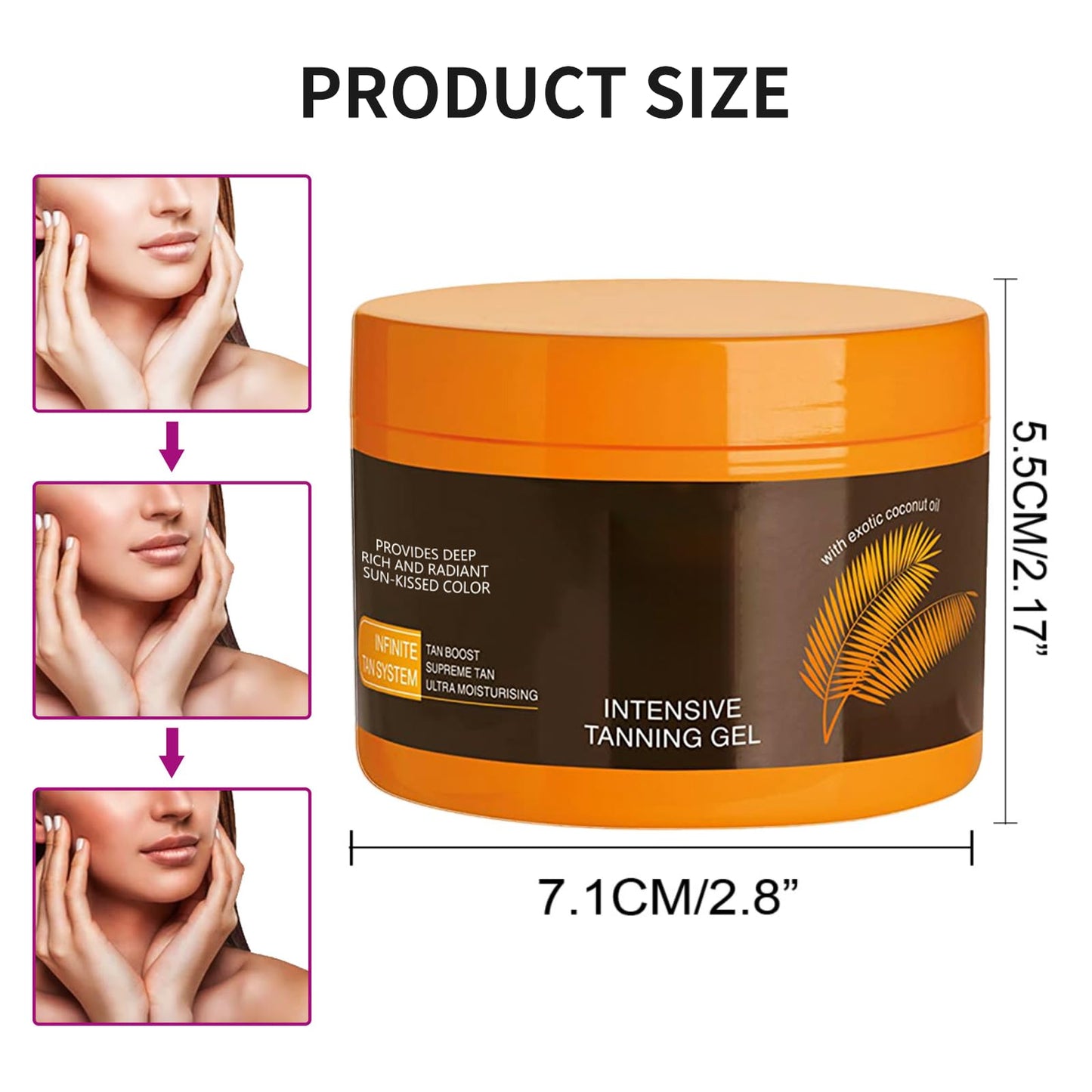 Neyared 2PCS Fast Tanning Bronzing Butter with Coconut Oil and Vitamin E, Intensive Tanning Gel for Sunbeds & Outdoor Sun