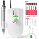 NAILGIRLS Cordless Electric Nail Files, T18 Professional Rechargeable Nail Drill 35000 RPM, Portable E File Kit for Acrylic Gel Nails Manicure Salon Home, White