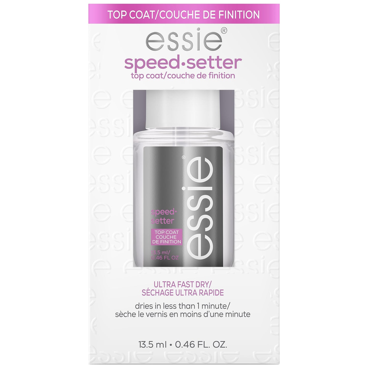 essie Nail Polish Nail Care Speed Setter Quick Dry Ultra Shine Fast Drying Nail Varnish Top Coat 13.5 ml