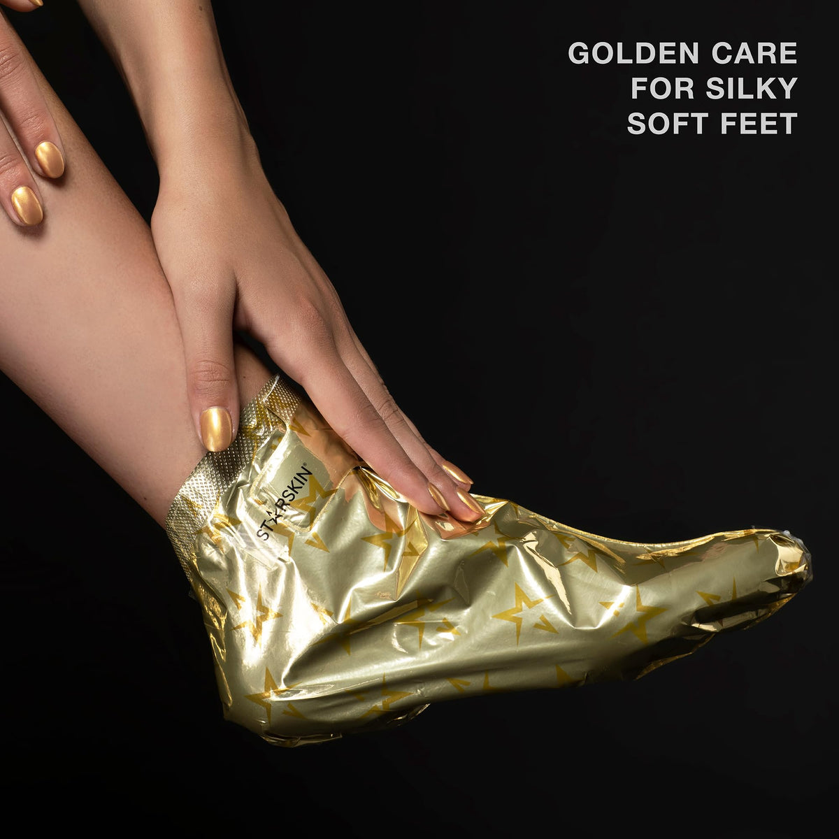 STARSKIN VIP Gold Mask Foot 1x16g, Softening Foot Mask for all Skin Types, Korean Skin Care, Hydrating and Moisturizing with Shea Butter and Rose Oil, K Beauty Skincare