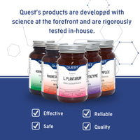 Quest Carnozin (Pack of 30) - Zinc Carnosine Complex Supplement for Gastro Protection & Healing (75mg per Tablet). High Strength Anti-Inflammatory Tablets. Suitable for Vegans.