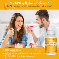 Liposomal Vitamin C Capsules 2000mg, Maximum Absorption, High dose VIT C, Ascorbic Acid, Antioxidant Supplement, Soy-Free, Non-GMO