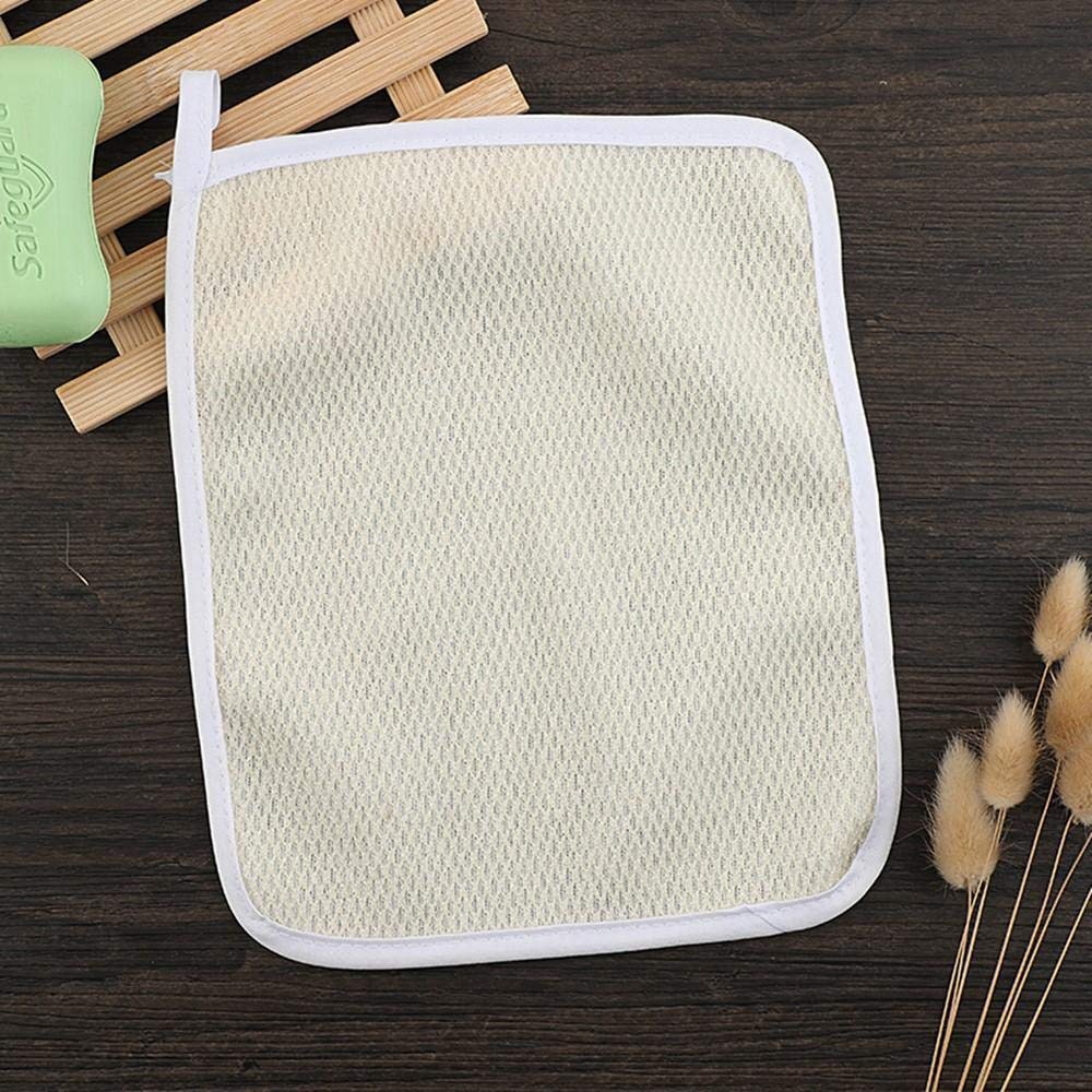 qiqiqiaqia 4 Pack Exfoliating Face and Body Wash Cloths 2-Sided Bath Towel Exfoliating Scrub Cloth for Women and Man Hand Towels for Bathroom with Soft Handle and Fine Mesh(26 x 22cm)