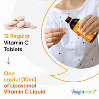 Liposomal Vitamin C 1000mg - 250ml Sugar-Free Vitamin C Liquid with Sodium L-ascorbate, Vitamin E & Sunflower Lecithin, High Absorption Ascorbic Acid - Immune System Liposomal VIT C - Made in The UK
