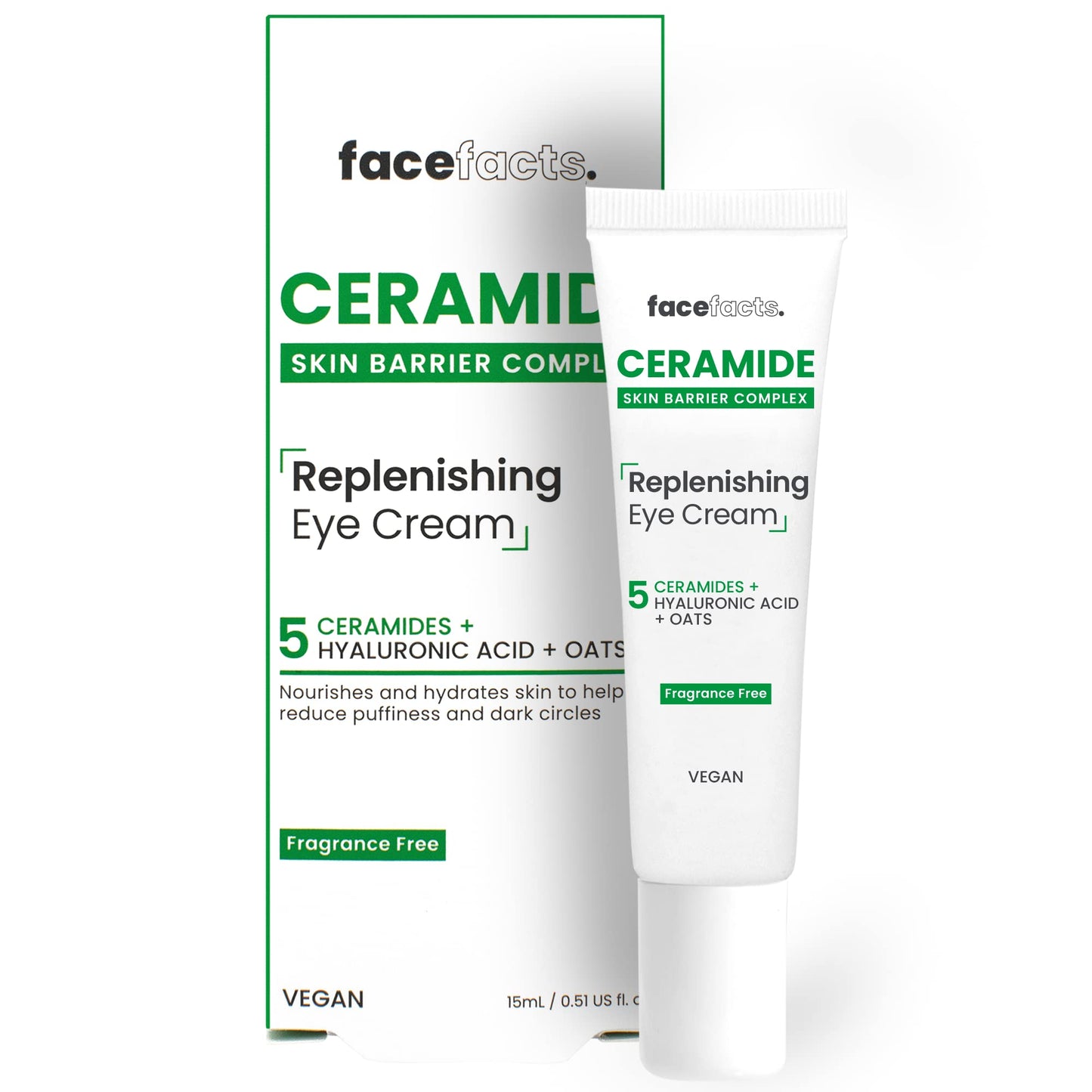 Face Facts Ceramide Eye Cream | Replenishing | Reduces Puffiness + Dark Circles | 15ml