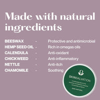 Balmonds Skin Salvation Moisturising Balm 50ml - Natural Eczema & Psoriasis Treatment Suitable for All Ages, Handmade in UK