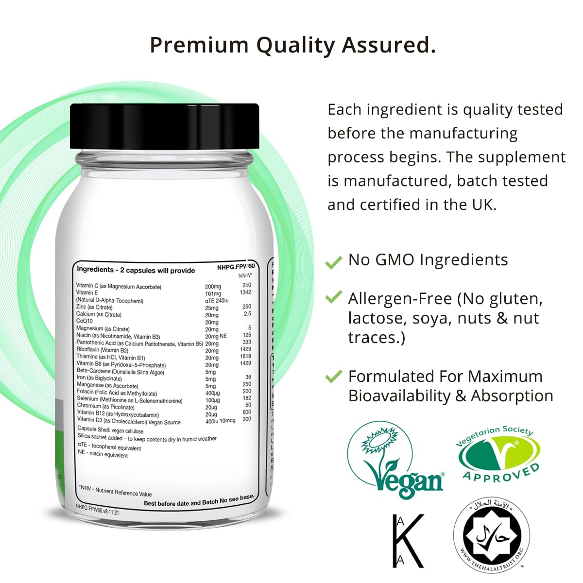 NHP The Natural Health Practice Natural Health Practice Advanced Fertility Support for Women (60 Capsules) Multivitamin & Mineral for Women Wanting to Conceive